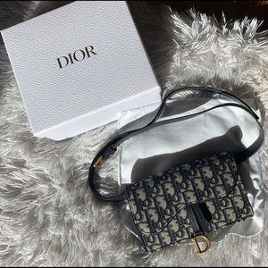 DIOR OBLIQUE SADDLE BELT BAG